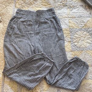 Aerie Striped Gray Jogger Pants